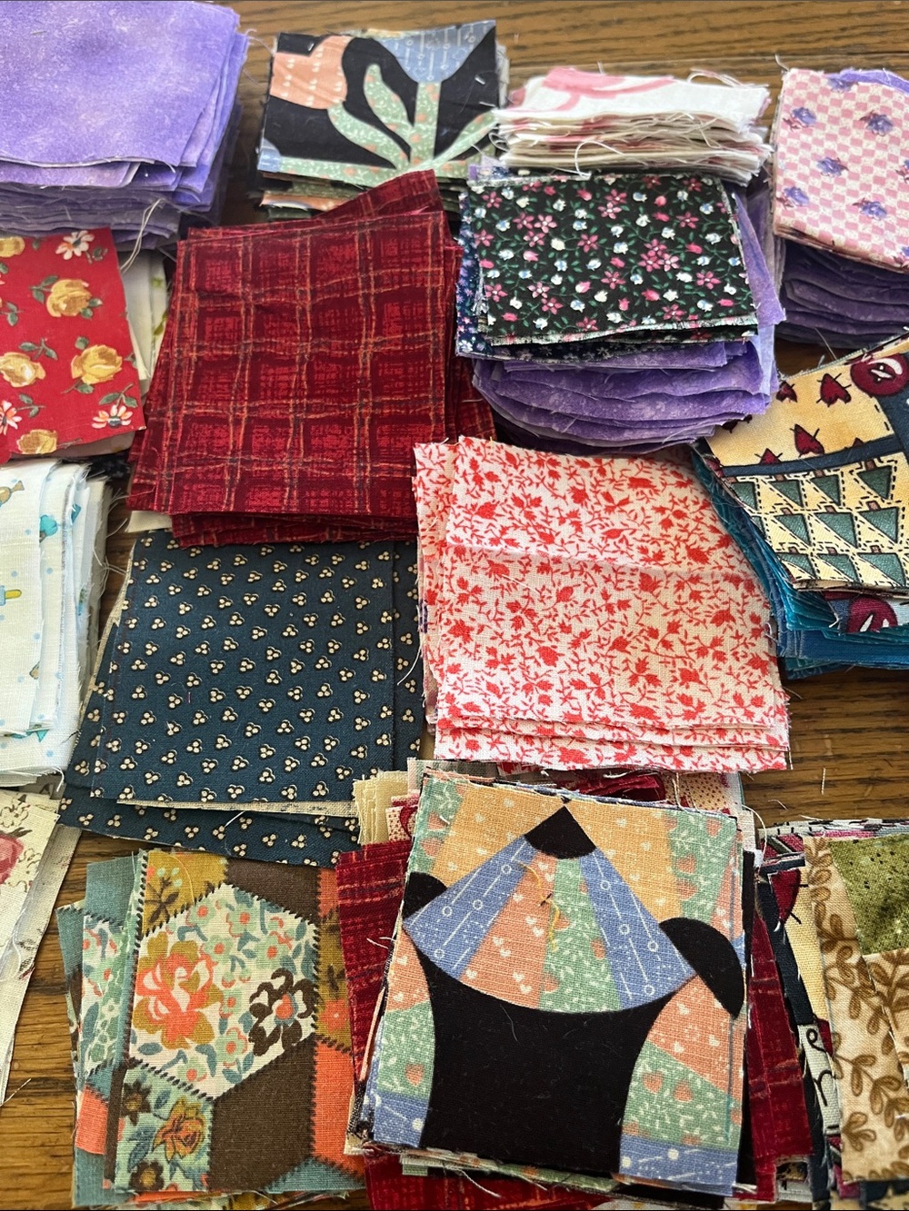 Assorted Quilting Cotton Fabric Squares - Multicolor